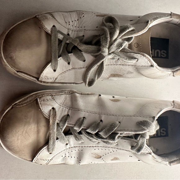 Golden Goose White and Gray Sneakers - Picture 1 of 4
